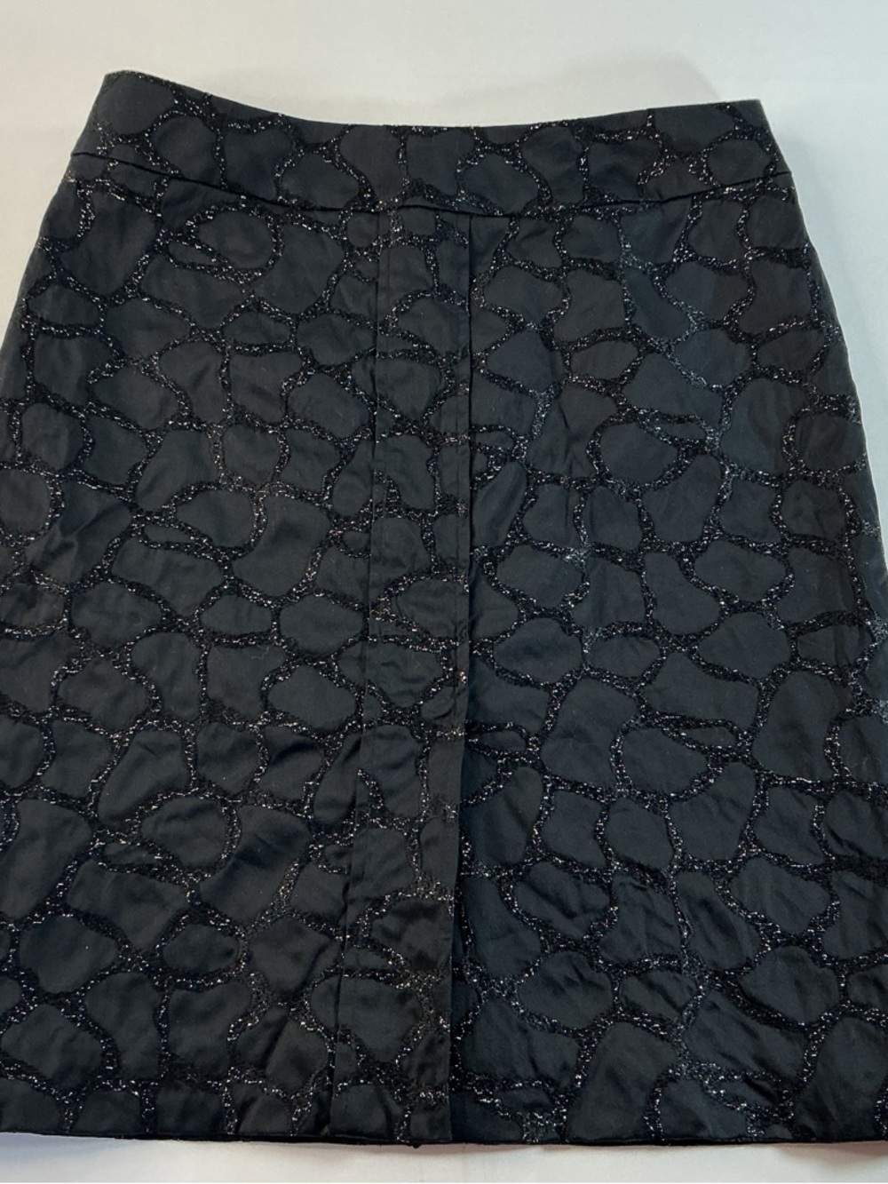 Harold's Black Textured Beaded Pencil Skirt